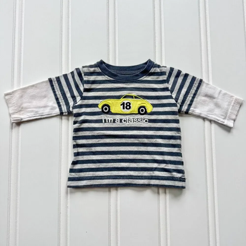 4/$10 - Carter's “I’m a Classic” Cotton Baby Boys Long Sleeve Shirt | 3 Months